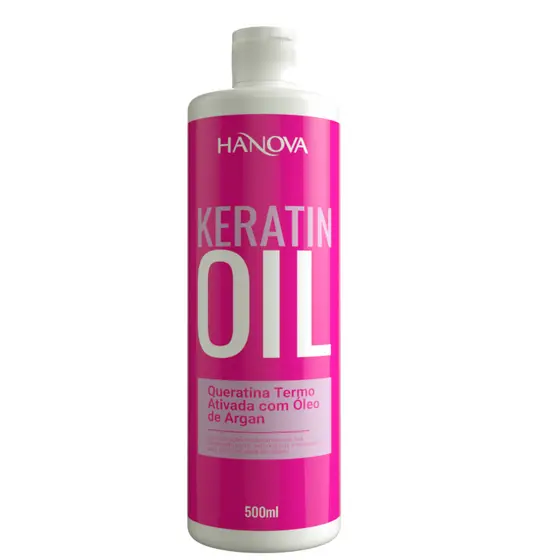 Keratina Termo Ativada Hanova 500ml - Com proteção Térmica e Argan