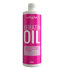 Keratina Termo Ativada Hanova 500ml - Com proteção Térmica e Argan