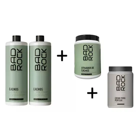 Kit Cachos 1000ml + Ativador 1kg + Creme De Pentear 1kg