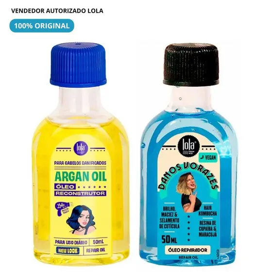 Lola Kit Oleo Danos Vorazes e  Oleo de Argan 2 Itens