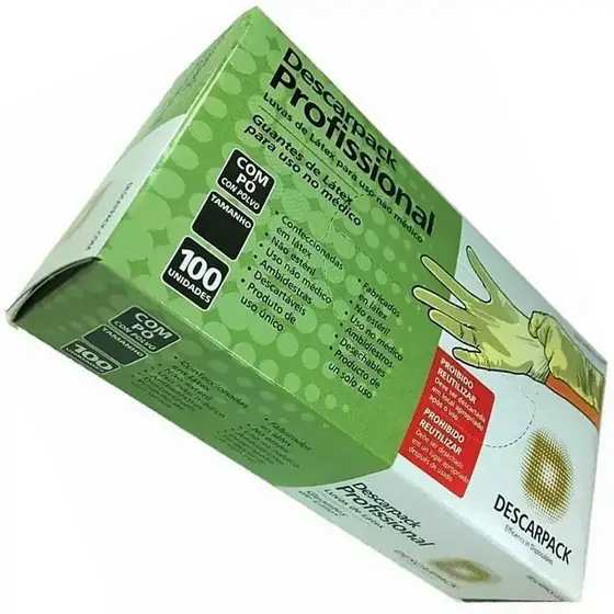 Luva Látex De Procedimento Cirúrgico Tamanho M Com Pó C/100