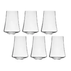 Jogo 6 Copos Vidro Crystal Titânio Bohemia Xtra Alto 400 Ml