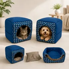 Toca Cama Casinha Iglu 2 Em 1 Cachorro Cão E Gato Tam P M e G