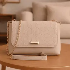 Bolsa Pequena Feminina Transversal Tiracolo Elegante Alça Corrente Moderna