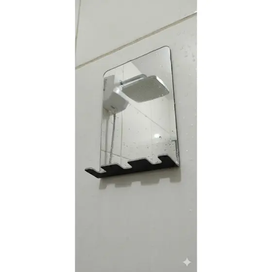 Espelho de Banheiro Para Maquiar/Depilar com Suporte em Acrílico Espelhado Não Embaça