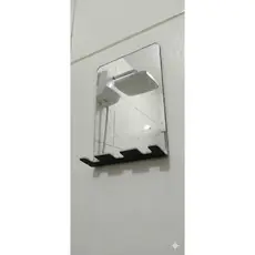 Espelho de Banheiro Para Maquiar/Depilar com Suporte em Acrílico Espelhado Não Embaça