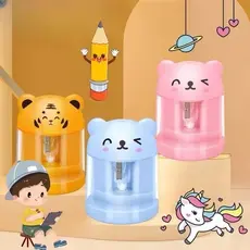 Apontador Lápis Mesa Elétrico A Pilha Bichinhos Infantil--A -05