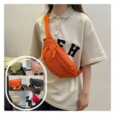 Unissex Trendy Crossbody Bolsa Pacote De Cintura De Grande Capacidade Para Esportes E Casuais