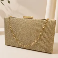 Bolsa Clutch Festa Feminina Luxo Com Brilho Glitter Tiracolo Para Casamento Jantar W168-11