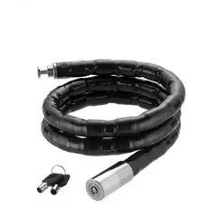 Cadeado Premium Corrente Antifurto 100cm Moto Bike Trava Portão Cor Preto