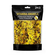 Vitamina Amarela Para Pássaros 2kg Farinhada Nutritiva Criação Canto E Muda Canário Coleiro Calopsita Promoção