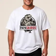 Camiseta Masculina Estampada Dinossauro Casual Moderna Confortável