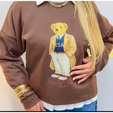 Moletom Careca Feminino Ursinho Teddy Estiloso