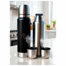 Garrafa Térmica para Cafe 1 Litro - Conserva quente/frio - camping / praia Garrafa de Cafe