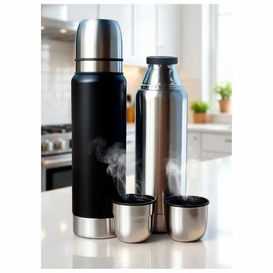 Garrafa Térmica para Café 1 Litro - Conserva quente/frio - camping / praia Garrafa de Café