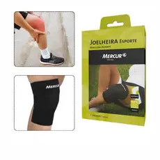 🦵 Joelheira Neoprene Mercur Ortopédica 💪 Compressão Esportiva PP ao GG
