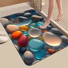 Estilo 5D de Pedra Tapetes De Secagem Rápida Em Microfibra Antiderrapante Para Banheiro