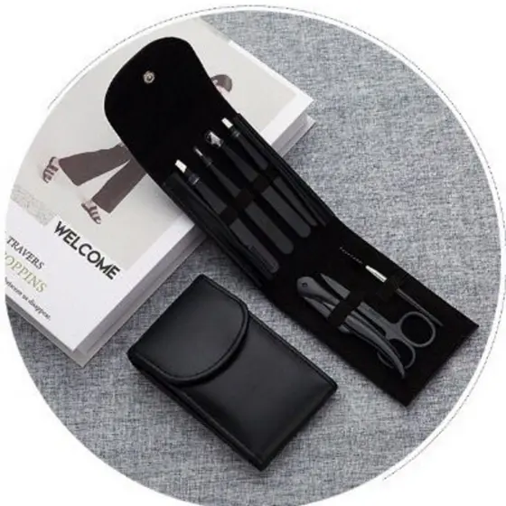 KIT Conjunto 7 Peças De Pinças De Aço Inoxidável Profissional Para Sobrancelhas Cabelo