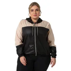 Jaqueta Bicolor Casaco Feminino Plus Size Corta Vento Inverno 1184-A