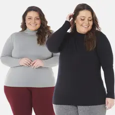 Kit de 2 Blusa Gola Alta Cacharrel Feminina Plus Size 1130-K2-C2
