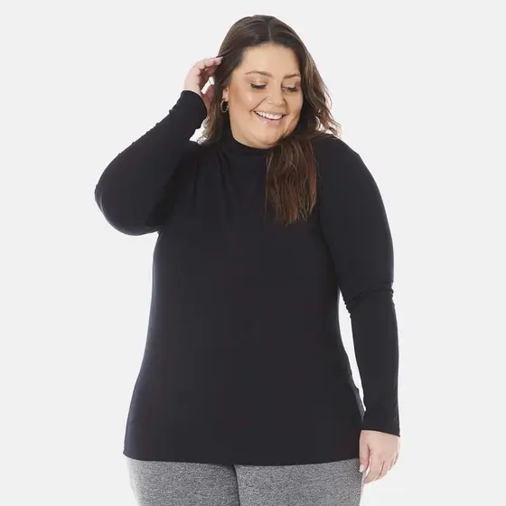 Blusa Feminina Plus Size Gola Alta Cacharrel Tamanhos Grandes 1130-C7
