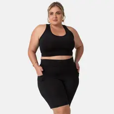 Conjunto Feminino Bermuda E Top Moda Plus Size Fitness Academia 103817-103749-C1