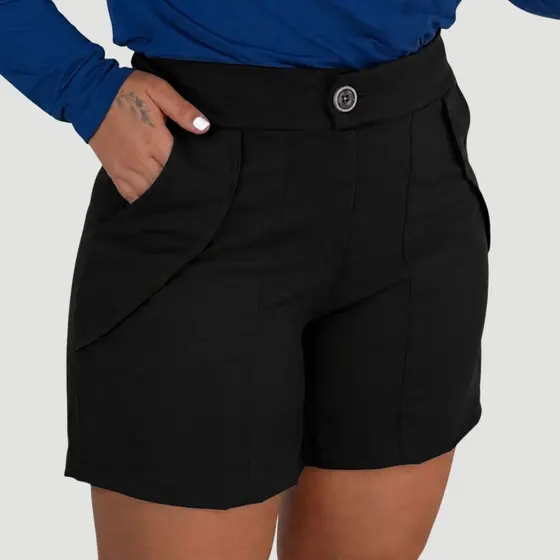 Shorts Feminino Plus Size Premium Alfaiataria Moderna Estilosa 1200-A
