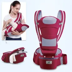 Banco De Cintura Para Bebê Canguru Bebe Passeio Varias Cores Mochila Infantil Hipseat Carrier OMINI