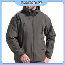 Jaqueta Tática Impermeável Masculina Com Pele Macia Shark