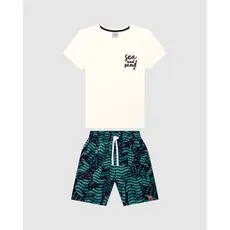 Conjunto Menino Camiseta Sea And Sand Em Algodão - Carinhoso
