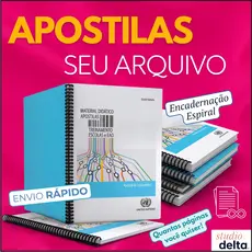 APOSTILAS - Impressão de Apostilas Até 500 páginas Colorida A4 com encadernação Frente e verso