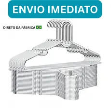 Cabide Acrílico Adulto Kit Cabides Transparente Reforçado Organizar Roupas