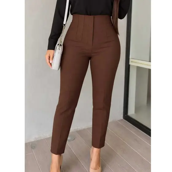 Calça Alfaiataria Feminina Cintura Alta Social Justa Elegante Escritorio Liquidação2026**&