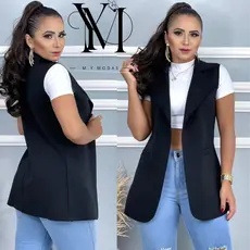 Colete Max Feminino Social Elegante Moda Executiva"