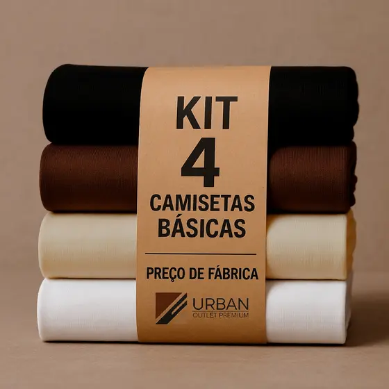 Camiseta Básica Lisa 4 Unidades Camisa Kit Cores Blusa 100% Algodão Premium
