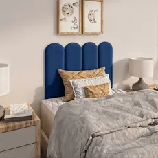 Cabeceira Estofada de Cama Box 45x20cm Nuvem - 1 Módulo