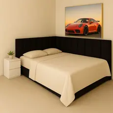 Cabeceira Estofada Premium Em L Cama Box KING 45x20cm Retangular Todos Os Tamanhos Envios Imediato