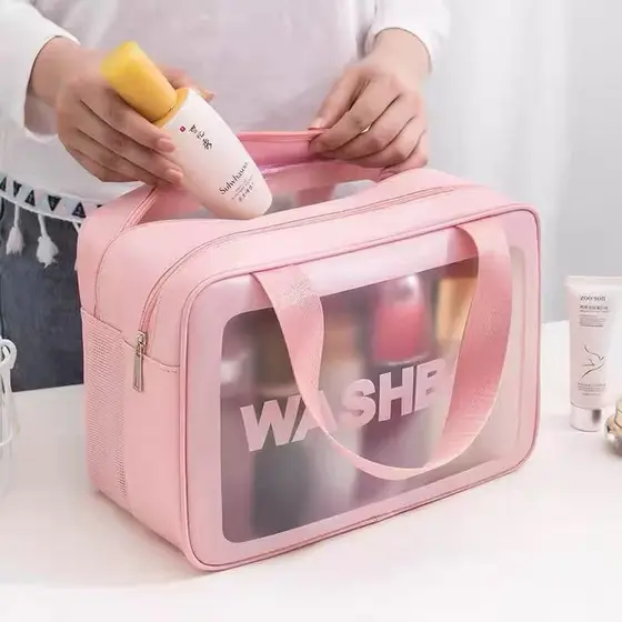 Bolsa Para Maquiagem Grande De Dupla Camada À Prova D'água