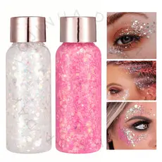 Glitter em Gel Facial e Corporal Infantil e Adulto Maquiagem Glow Power Carnaval Bloco