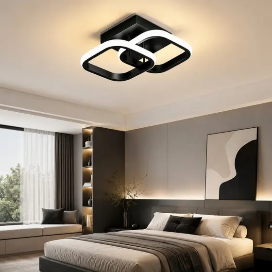 Luminária De Teto Bivolt 3 Cores Led Moderna Plafon Lustre para Quarto Sala Escritorio Corredor Cozinha