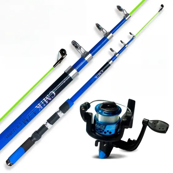 Kit 1-2 Vara De Pesca 60-120lbs Completa Com Molinete Esportiva Ao Ar Livre Robalo Portátil Joran Pancing