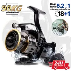 Molinete De Pesca De Metal EVA HD1000-7000 Max Arraste 10kg Cana Em Água Salgada