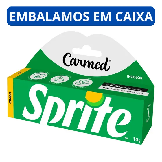 Carmed Hidratante Labial Sprite Incolor Linha Coca-Cola - Edição Limitada Exclusiva, 10g