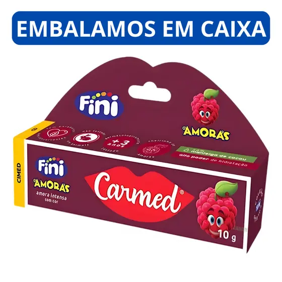 Carmed Hidratante Labial Fini Amora Escura 10g - Edição Ilimitada, Bisnaga 10g, Cheirinho de Fini