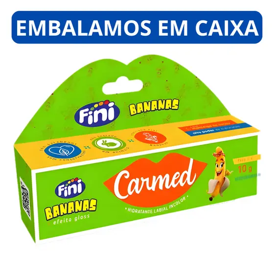 Carmed Hidratante Labial Fini Bananas 10g - Bisnaga 10g, Cheirinho de Fini