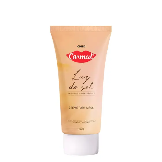 Carmed Hidratante para Mãos Luz do Sol 40g, Hidratação Leve e Fragrância Suave