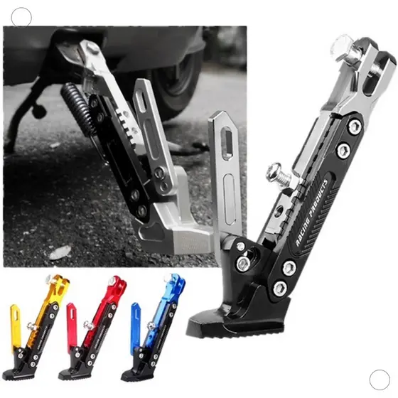Cavalete Esportivo Descanso para Pezinho de Moto Regulável Universal Até 500kg com Mola