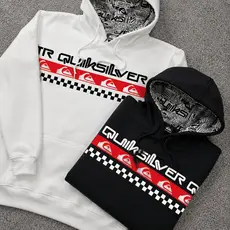 Moletom Quiksilver Masculino Canguru Com Capuz Estampado Blusa de Frio Unissex