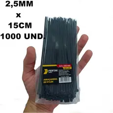 Kit 1000 Abraçadeiras Enforca Gato De Nylon 2,5X150MM Presilha Preto
