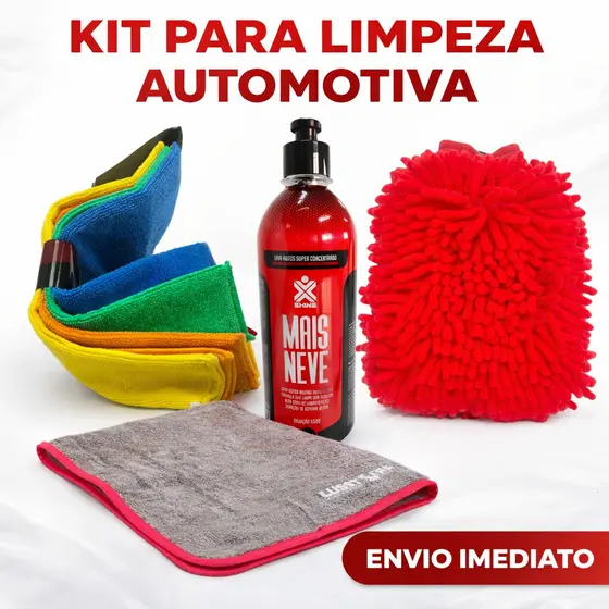 Kit Lavagem Limpeza Automotiva Carro Moto Caminhão